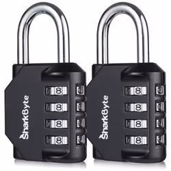 4-Dial Heavy Duty Combination Lock, Weatherproof Outdoor Lock Combination Padlock for Gym, School, Locker, Outdoor Shed, Sto ...