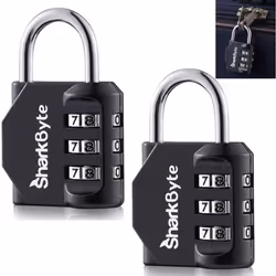 Luggage Locks - 3-Dial Weatherproof Outdoor Security Combination Padlock, Small Travel Lock for Suitcases Luggage Travel Bag ...