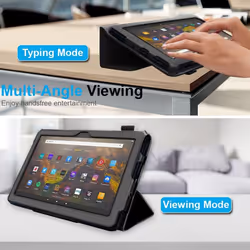 Smart Case Designed For All New Amazon Fire Max 11" (2023 / 13th Generation) Slim PU Leather Folio Smart Stand Case Cover with Hand Strap