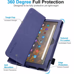 Smart Case Designed For All New Amazon Fire Max 11" (2023 / 13th Generation) Slim PU Leather Folio Smart Stand Case Cover with Hand Strap