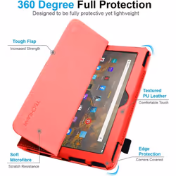 Smart Case Designed For All New Amazon Fire Max 11" (2023 / 13th Generation) Slim PU Leather Folio Smart Stand Case Cover with Hand Strap