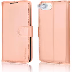 iPhone SE 2022 5G / 2020, iPhone 8/7/6 Leather Wallet Case, Flip Case Cover, Card Holder, Stand, Wrist Strap - PU Leather, Ma ...