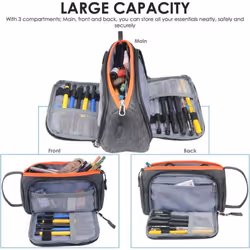 Large Pencil Case for Girls Boys, Big Capacity Pencil Cases Bag, Pen Pouch Holder Stationery Organizer School College Office Handle Organizer