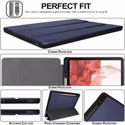 [Smart Case] Slim Stand Cover with Auto Sleep/Wake for Samsung Galaxy Tab S9 Ultra (SM-X910, SM-X916 Series)