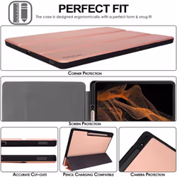 [Smart Case] Slim Stand Cover with Auto Sleep/Wake for Samsung Galaxy Tab S9 Ultra (SM-X910, SM-X916 Series)