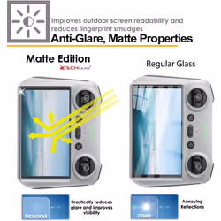 ANTI GLARE GLASS Protector Compatible with DJI RC / DJI RC 2 Controller, MATTE Tempered Glass Screen Protector for DJI RC display of DJI Mini 3 Pro