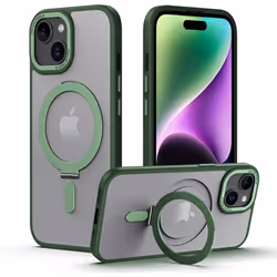 iPhone 15 Plus Stand Case [Fusion Armour Ring] Premium Hybrid Tough Rugged Protective Magnetic Kickstand Case