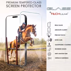 iPhone 15 Magnetic Case [Fusion HD] + 2 Pack Glass Screen Protector, Shockproof, Anti-Scratch, Hybrid Drop Protection, Gel Bumper & Clear Hard Back