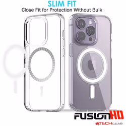iPhone 15 Pro Max Magnetic Case - Shockproof, Anti-Scratch, Slim & Light, Drop Protection, Gel Bumper & Clear Hard Back MagSafe Case Cover