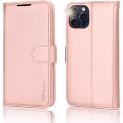 Appple iPhone 15 Pro Max Leather Wallet Case, Flip Protective Case Cover with Wallet Card Holder, Stand and Wrist Strap PU Leather Case