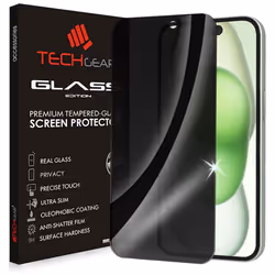 Anti Spy Screen Protector for iPhone 15 Plus - PRIVACY Filter 3D GLASS Edition Genuine Tempered Glass Full Screen Protector G ...