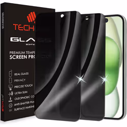 [2 Pack] Anti Spy Screen Protector for iPhone 15 Plus - PRIVACY Filter 3D GLASS Edition Genuine Tempered Glass Full Screen Pr ...