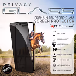 [2 Pack] Anti Spy Screen Protector for iPhone 15 Plus - PRIVACY Filter 3D GLASS Edition Genuine Tempered Glass Full Screen Protector Guard Cover
