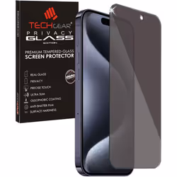 Anti Spy Screen Protector for iPhone 15 Pro Max - PRIVACY Filter GLASS Edition Genuine Tempered Glass Screen Protector Guard  ...