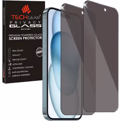 [2 Pack]  Anti Spy Screen Protectors for iPhone 15 Plus - PRIVACY Filter GLASS Edition Genuine Tempered Glass Screen Protecto ...