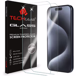 [2 Pack] GLASS Edition for iPhone 15 Pro 6.1", Tempered Glass Screen Protectors Cover [9H Hardness] [Crystal Clarity] [Scratc ...