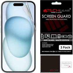 [3 Pack] Matte Screen Protectors for iPhone 15 Plus - ANTI GLARE / MATTE Screen Protectors With Cleaning Cloth & Application Card