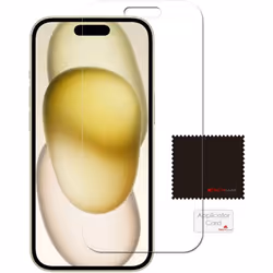 [3 Pack] Screen Protectors for iPhone 15 Plus - CLEAR LCD Screen Protector Film Guard Covers with Cleaning Cloth & Application Card