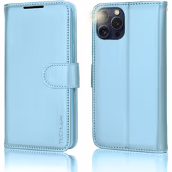 Appple iPhone 15 Pro Max Leather Wallet Case, Flip Protective Case Cover with Wallet Card Holder, Stand and Wrist Strap PU Leather Case
