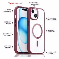 iPhone 15 Plus 6.7" Tough MagSafe Case [Magnetic Fusion] Premium Tough Rugged Protective Case Slim Heavy Duty Protection with Clear Back