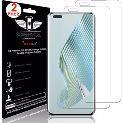 [2 Pack] Screen Protector fits Honor Magic 5 Pro 5G [Screen Angel Edition] [Case Friendly] [Bubble Free] [FULL Screen Coverag ...