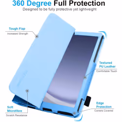 [Folio Case] Smart Cover Stand with Auto Sleep/Wake & Hand Strap for Samsung Galaxy Tab A9 8.7" (SM-X110 / SM-X115)