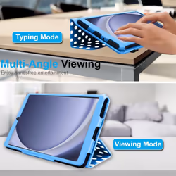 [Folio Case] Smart Cover Stand with Auto Sleep/Wake & Hand Strap for Samsung Galaxy Tab A9 8.7" (SM-X110 / SM-X115)