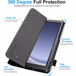 [Folio Case] Smart Cover Stand with Auto Sleep/Wake & Hand Strap for Samsung Galaxy Tab A9 8.7" (SM-X110 / SM-X115)