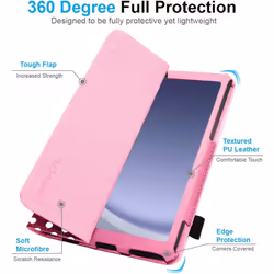 [Folio Case] Smart Cover Stand with Auto Sleep/Wake & Hand Strap for Samsung Galaxy Tab A9 8.7" (SM-X110 / SM-X115)