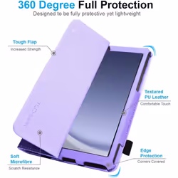 [Folio Case] Smart Cover Stand with Auto Sleep/Wake & Hand Strap for Samsung Galaxy Tab A9 8.7" (SM-X110 / SM-X115)