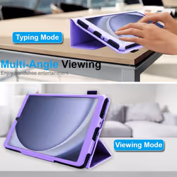 [Folio Case] Smart Cover Stand with Auto Sleep/Wake & Hand Strap for Samsung Galaxy Tab A9 8.7" (SM-X110 / SM-X115)