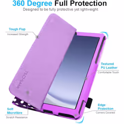 [Folio Case] Smart Cover Stand with Auto Sleep/Wake & Hand Strap for Samsung Galaxy Tab A9 8.7" (SM-X110 / SM-X115)
