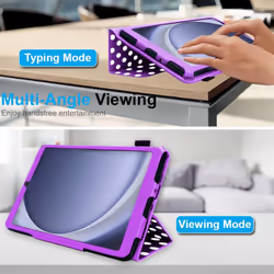 [Folio Case] Smart Cover Stand with Auto Sleep/Wake & Hand Strap for Samsung Galaxy Tab A9 8.7" (SM-X110 / SM-X115)