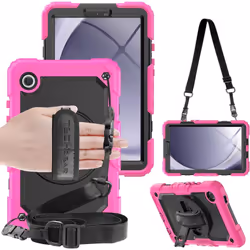 [UTILITY Case] Full Body Shockproof Case with Stand, Hand & Shoulder Strap for Samsung Galaxy Tab A9 8.7" (SM-X110 / SM-X115)