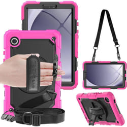 [UTILITY Case] Full Body Shockproof Case with Stand, Hand & Shoulder Strap for Samsung Galaxy Tab A9 8.7" (SM-X110 / SM-X115)