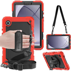 [UTILITY Case] Full Body Shockproof Case with Stand, Hand & Shoulder Strap for Samsung Galaxy Tab A9 8.7" (SM-X110 / SM-X115)