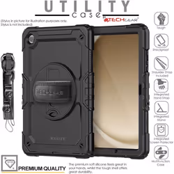 [UTILITY Case] Full Body Shockproof Case with Stand, Hand & Shoulder Strap for Samsung Galaxy Tab A9 Plus 11" (SM-X210 / SM-X215)