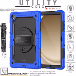 [UTILITY Case] Full Body Shockproof Case with Stand, Hand & Shoulder Strap for Samsung Galaxy Tab A9 Plus 11" (SM-X210 / SM-X215)