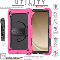 [UTILITY Case] Full Body Shockproof Case with Stand, Hand & Shoulder Strap for Samsung Galaxy Tab A9 Plus 11" (SM-X210 / SM-X215)