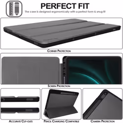 [Smart Case] Slim Stand Cover with Auto Sleep/Wake for Samsung Galaxy Tab S9 FE 10.9" (SM-X510, SM-X516 Series)