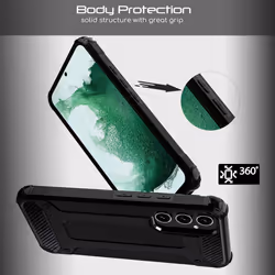 TECHGEAR Galaxy S23 FE Tough Armoured Case - ShockProof, Rugged, Sturdy, Heavy Duty Protective Impact Case Cover Designed for Samsung Galaxy S23 FE 5G