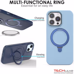 Premium Liquid Silicone Shockproof Anti-Scratch Magnetic Kickstand Case, Soft Microfibre Lining, Compatible with MagSafe Case for iPhone 15 Pro Max