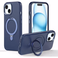 Premium Liquid Silicone Shockproof Anti-Scratch Magnetic Kickstand Case, Soft Microfibre Lining, Compatible with MagSafe Case ...