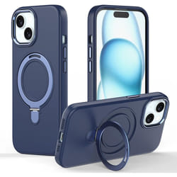 Premium Liquid Silicone Shockproof Anti-Scratch Magnetic Kickstand Case, Soft Microfibre Lining, Compatible with MagSafe Case for iPhone 15 Plus
