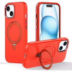 Premium Liquid Silicone Shockproof Anti-Scratch Magnetic Kickstand Case, Soft Microfibre Lining, Compatible with MagSafe Case ...