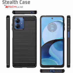 [CarbonFlex Case] Premium Shockproof Soft Slim Cover with Carbon Fibre Effect For Motorola Moto G14