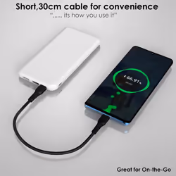 USB C to USB C Charger Cable (30CM+30CM+Adapter) 60W STRONG Cable Fast Charging Data Lead iPhone 15, iPad Pro 2022, MacBook Pro, Samsung S24/A14