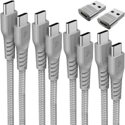 USB C to USB C Charger Cable 60W STRONG Cable Fast Charging Data Lead for iPhone 15, iPad Pro, Samsung S24, Pixel 8 - 6Pack 0.3M+1M+2M+3M+2x Adapter