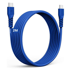 USB C to USB C Charger Cable 60W STRONG Fast Charging Type C Data Lead for iPhone 15, iPad Pro 12.9, MacBook Pro, Samsung S24/S22/A04s, Pixel 8 [2M]