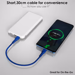 USB C to USB C Charger Cable (30CM+30CM+Adapter) 60W STRONG Cable Fast Charging Data Lead iPhone 15, iPad Pro 2022, MacBook Pro, Samsung S24/A14